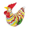 Cuentas de Cristal Creativas de Pollo Gallo Adornos de Animales de Color Adornos para Sala de Estar Hogar Adornos Simples Modernos para el Hogar