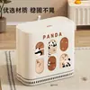 Papelera con diseño de ranura y tapa, para hueco de sofá de dormitorio en casa, tipo cerrado, cesta de almacenamiento de basura y artículos varios antiolor
