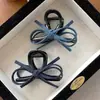 Pin de Pinza de Tiburón de Mezclilla con Lazo Simple Estilo Ins Coreano para Mujer 2025 Nuevo Pinza para el Cabello de Gama Alta Dongdaemun