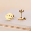 Murciélago fantasma calabaza gato de Halloween y otras formas aretes de acero inoxidable tres colores opcionales fábrica en stock suministro transfronterizo