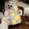 Funda de teléfono con temática de verano con diseño de limón, iPhone 17, funda minimalista y transparente, Apple 16 Pro Max, funda protectora ultradelgada