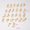 Accesorios colgantes de letras inglesas RUMNVNTY con anillo colgante de 0,8*5 mm, acero inoxidable espejo, 26 letras inglesas