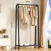 Perchero de doble capa personalizado de la fábrica original, adecuado para apartamentos de alquiler, uso doméstico, dormitorio, perchero independiente con almacenamiento y función de secado de ropa, personalizable