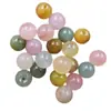 Ágata Yanyuan Contas Redondas Contas Soltas de Jade Rosa Azul Amarelo Calcedônia Pulseira com Várias Contas Colar Acessórios de Joias Contas