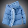 Ropa Gruesa Acolchada de Algodón con Tres Barras Nueva Otoño e Invierno 2024 Ropa Deportiva Holgada de Moda para Hombres Parejas Ropa Acolchada de Algodón con Capucha Transfronteriza para Hombres