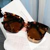 2026 Nuevo Modelo Gm Versión Coreana Gafas de Sol Cuadradas Grandes Estilo Retro con Tachuelas, Mismo Estilo que en Xiaohongshu, Gafas de Sol Modernas y con Estilo