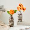 Vaso de Cerâmica para Flores Secas Shumen Mottled Retro Estilo Wabi-Sabi para Sala de Estar Design Clássico Arranjo de Flores Ornamentos Decorativos