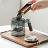 Infusor de chá de vidro com alça lateral, xícara de três peças, alto borossilicato, separação de chá e água, xícara de chá com tampa, xícara para chá de flores, conjunto de chá