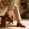 Sandalias Mary Jane Retro Estilo Chanel de Punta Cuadrada Versátiles de Verano 2026 para Mujer con Tacón Medio Grueso Baotou