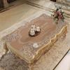 Mantel de mesa de centro de estilo europeo con forma especial, impermeable y resistente al aceite, no lavable, de cuero de alta calidad, para comedor.