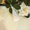 Directo de fábrica 8CM borla corta y gruesa con púas colgante antiguo Hanfu marcapáginas estilo chino anillo de tracción accesorios de borla