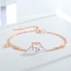 Prata Esterlina 925 Lançamento Xinghe Pulseira Feminina Estilo Coreano Criativa Pulseira de Camada Dupla Popular na Internet Versátil Estilo Pequeno e Fresco Joia Estilo Ins