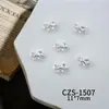 Laço de Liga com Strass para Unhas, Acessórios de Nail Art, Laços Prateados Brilhantes Versáteis para Unhas, Pequenos Acessórios DIY Usáveis