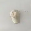 Boné Infantil Bordado com Letra Estilo Estrangeiro Cor Sólida Chapéu de Sol Tendência Infantil Bebê Roupa para Exterior Boné de Basebol