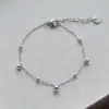 Pulseira Redonda de Contas de Aço Titânio Estilo Francês Levemente Luxuosa Minimalista para Mulheres, Design de Nicho, Joia Versátil da Moda Estilo Ins