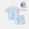 Roupas de bebê recém-nascido Primavera e Verão Fino Puro Algodão Monk Roupas Split Verão Aberto Bebê Recém-nascido Terno de manga curta