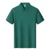 Camisa polo con logo personalizado, color liso, cuello camisero, ropa de trabajo de manga corta para negocios, amigable con la piel, transpirable, suave y cómoda, camisa de verano