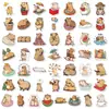 50 Pegatinas de Animales Caricatura de Capibara de Compra Directa Transfronteriza para Computadora, Teléfono, Guitarra, Graffiti, Calcomanías Impermeables
