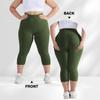 Pantalones de Yoga Fitness Europeos y Americanos de Tres Puntos Transfronterizos Verano Cintura Alta Levanta Glúteos Cadera Melocotón Talla Grande Seda de Leche Mallas Deportivas