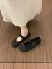 Zapatos de una tira estilo coreano Chuyuji con punta redonda y diseño bajo para mujer, nuevo modelo 2026, suela suave, cómodos para los pies, adecuados para ballet y para ir al trabajo