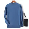 Suéter para hombre para otoño e invierno, cálido jersey de punto, nuevo jersey versátil de cuello redondo para hombre, adecuado para uso formal y casual en otoño e invierno