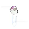 Clipes de Papel de Borracha Macia PVC Desenho Animado de Natal Formato Fofo de Rena Pintinho Clipe de Papel Marcador de Página para Diário de Estudante Presente