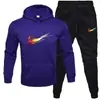 Nuevo Conjunto de Sudadera y Pantalones Deportivos para Hombre Primavera y Otoño 2024 Conjunto Holgado de Moda Juvenil Sudadera Pantalones Casuales Conjunto de Dos Piezas