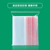 Bolsa transparente autosellante con borde rojo, doble cara, 6 micras de grosor, materia prima de PE de grado alimenticio, a prueba de polvo, a prueba de humedad, bolsa para almacenamiento de alimentos y medicamentos