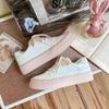 Baikuang 2022 Nuevos Zapatos Blancos para Mujer Combinan con Todo Estilo Coreano Cuero Diseño Nicho Zapatos Blancos Tenis Casuales Zapatos de Moda