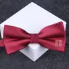 Gravata Borboleta Masculina Padrinho Noivo Vermelho Vinho Gravata Preta Camisa Social Vestido Casamento Vermelho Estilo Coreano Laço para Mulheres