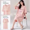 Camisola para Mulheres, Verão 100% Algodão com Bojo, Manga Curta, Cinza Creme Roupa de Casa, Pijama de Verão para Mulheres, Novo Estilo 2026