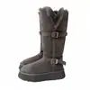 Botas de Nieve Gruesas y Cálidas de Invierno para Mujer, Forradas de Borrego Peludo, de Suela Gruesa, de Caña Alta Convertibles, Botas Largas de Suela Gruesa