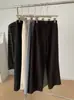 Pantalones esponjosos estilo Lu, estilo coreano, para mujer, otoño e invierno, mezcla de acetato de lana de oveja, engrosados, buena caída, pierna ancha, pantalones largos casuales