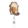 Diseño gratis personalizado varios divertidos tirador de cuerda retráctil hebilla decoración de insignia linda de gato para lugar de trabajo fuente transfronteriza