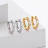 Suministro Exclusivo Transfronterizo de Pendientes de Plata de Ley S925, Modernos Pinzas para Orejas Incrustadas de Circonita Estilo Ins, Joyería para Orejas Exquisita de Gama Alta de Nicho