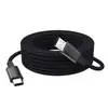 Cabo de Dados Micro para Tipo-C, Trançado em Nylon, Cabo de Carregamento para Celular Android, Transmissão de Alta Velocidade