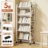 Estantería para Libros Infantiles Estante para Libros Ilustrados de Pie Estante de Almacenamiento de Piso Multicapa Móvil Hogar Estudiante Librería Simple Estante de Almacenamiento de Libros