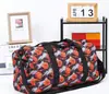 Bolsa de Viaje Portátil Simple para Deportes Fitness Gran Capacidad Bolso de Hombro Cruzado Tela Oxford Estampado de Dibujos Animados Bolsa de Viaje
