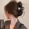 Presilha de Garra Grande Cor de Café para Mulheres, Estilo de Luxo, Adequada para Penteados Presos, Presilha Tubarão para Cabelos Grossos, Grampo, Acessório de Cabelo para Outono e Inverno