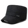 Gorro Cortavientos A prueba de Frío con Protección para Orejas para Hombres de Invierno y Hombres Mayores Gorro Cálido Plano para Abuelo Hombre Mayor con Terciopelo Engrosado