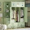 Guarda-roupa DIY simples para armazenamento de quarto, armário infantil montado de plástico, estante de armazenamento combinada minimalista, armazenamento dobrável