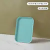 Bandeja Rectangular para el Hogar Nórdico de Plástico Grueso Antideslizante para Té Hotel Restaurante Almacenamiento de Snacks Frutas Plato de Cena