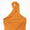 Bestseller transfronterizo de AliExpress primavera 2026 nuevo vestido de mujer con textura de satén de seda y cuello halter vestido midi 7961748