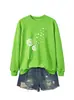 Amazon eBay Estación Independiente Moda Casual Versátil Temperamento Femenino Diente de León Mariposa Cuello Redondo Manga Larga Camisa Sudadera con Capucha