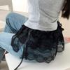 Nueva Falda de Encaje de Moda y Versátil de Alta Resistencia con Flecos de Hongo, Delantal Corto con Flecos, Dobladillo de Falda de Media Longitud, Falda Sexy