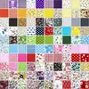 Algodão Puro Artesanal Pequenos Retalhos DIY Floral Liso Fino Tecido Bolinhas Listrado Xadrez Pastoral Desenho Animado Zero Patchwork