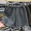 Shorts Casuais Trançados Estilo Coreano Retrô de Cinco Pontas para Mulheres, Novo Inverno 2025 Cintura Alta Acolchoado Emagrecedor Boot Shorts