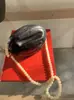 Bolsa Pequena Redonda de Pele de Ovelha com Contas Estilo Novo 2026 para Mulheres, Bolsa de Ombro Transversal Fashion Versátil, Bolsa Rugby de Couro Genuíno