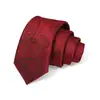 Gravata Masculina Transfronteiriça 7cm Cor Sólida Gravata Amarrada à Mão Gravata Jacquard de Poliéster Masculina Logotipo Gravata de Alta Qualidade para Homens