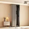 Armario Metálico Abierto Dormitorio Hogar Alquiler Vestidor Simple Estructura de Acero Combinación Fuerte y Duradero Gabinete de Almacenamiento